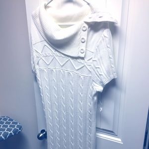 Off White Sweater Knit Dress 1X NEW